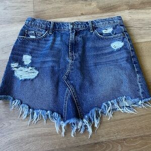 7 for all mankind jean skirt 29